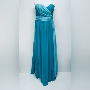 Alfred Angelo Dress Size 12 Women’s Beyond The Sea Bridesmaid Estraple Prom Blue